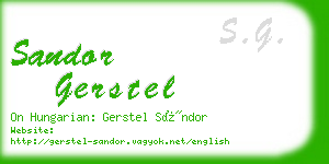 sandor gerstel business card